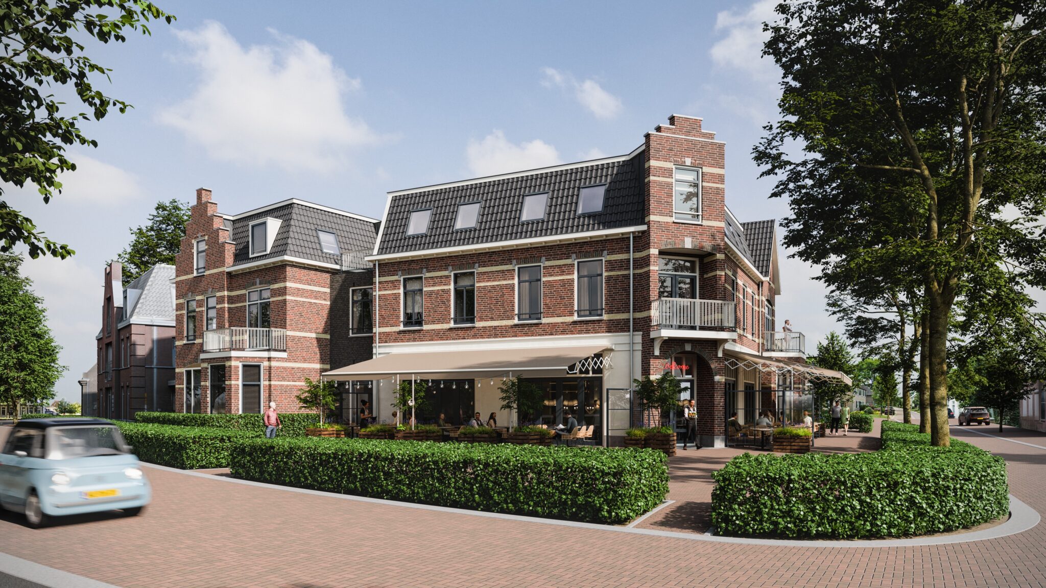 Exterieurvisualisatie nieuwbouwproject dorpscentrum Waalre – TopVisuals Breda